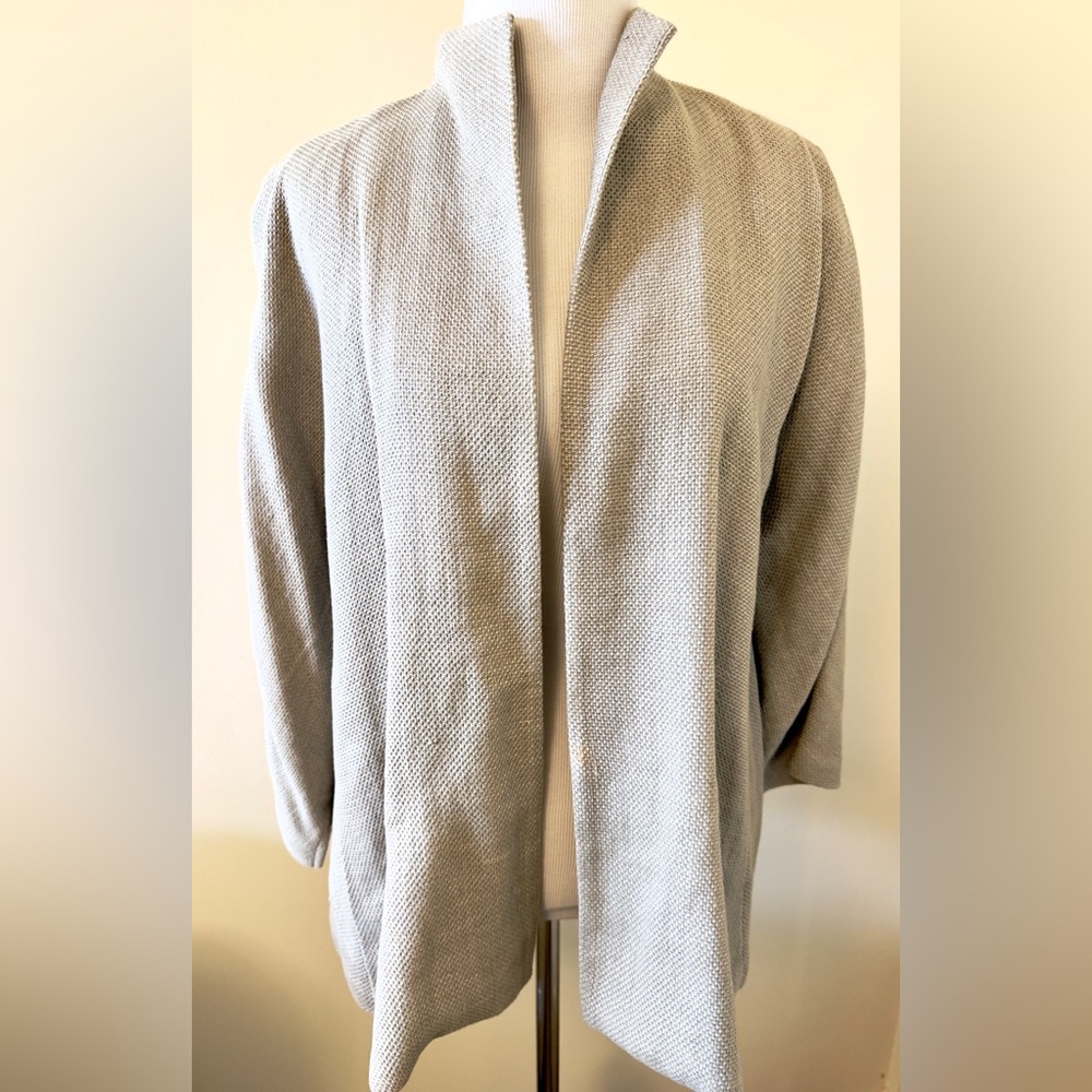 Gray Open Front Jacket - image 3